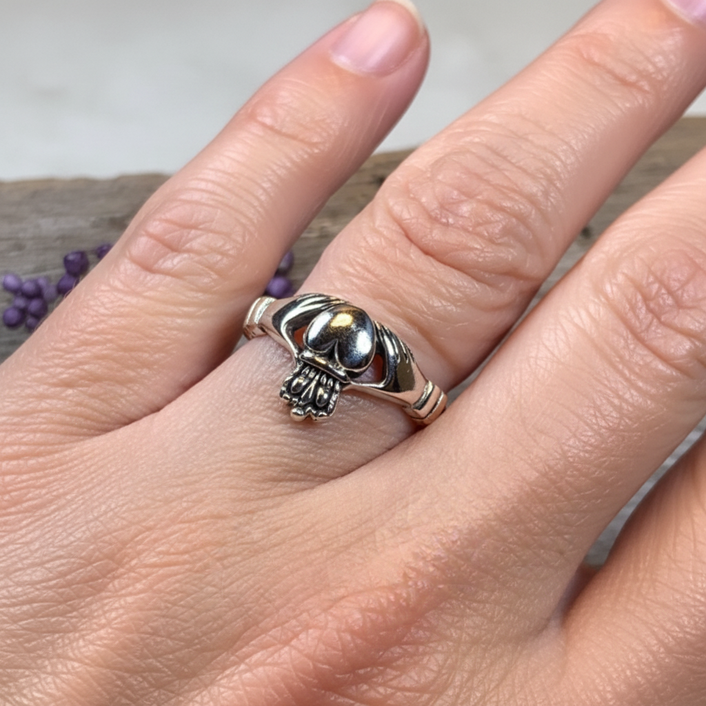 Clara Irish Claddagh Ring in Sterling Silver