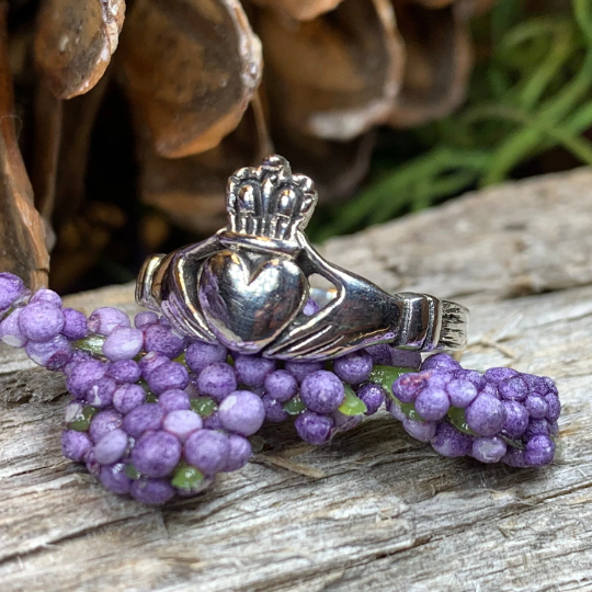 Clara Irish Claddagh Ring in Sterling Silver