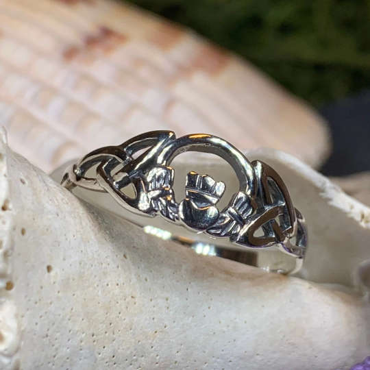 Claddagh Celtic Knot Ring in Sterling Silver | Ring | Wiccan Center