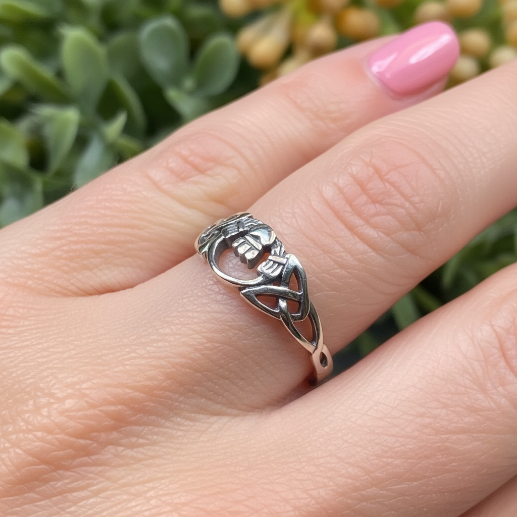 Claddagh Celtic Knot Ring in Sterling Silver | Ring | Wiccan Center