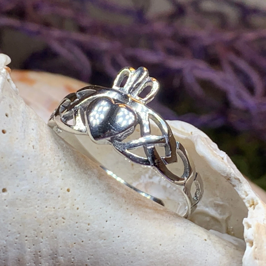 Irish Claddagh Trinity Knot Ring in Sterling Silver | Ring | Wiccan Center