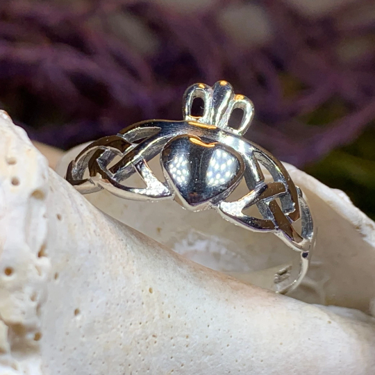 Irish Claddagh Trinity Knot Ring in Sterling Silver | Ring | Wiccan Center