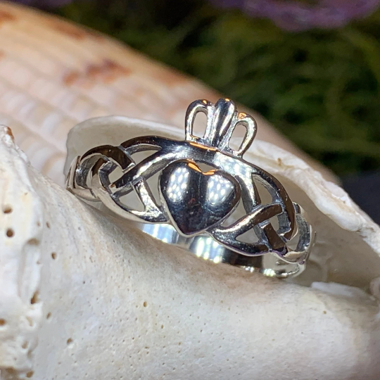 Irish Claddagh Trinity Knot Ring in Sterling Silver | Ring | Wiccan Center