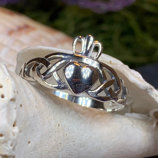 Irish Claddagh Trinity Knot Ring in Sterling Silver | Ring | Wiccan Center
