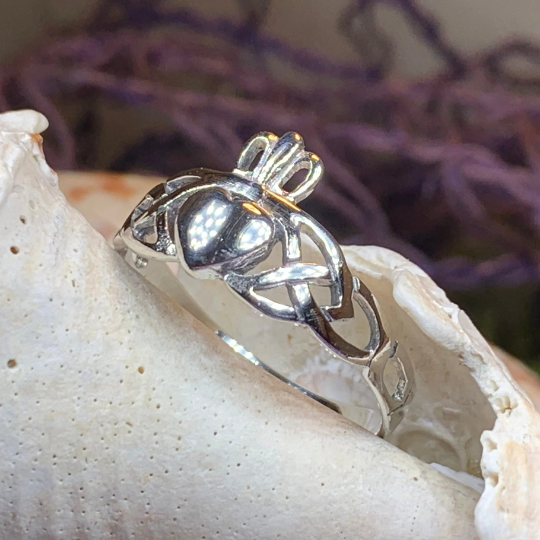 Irish Claddagh Trinity Knot Ring in Sterling Silver | Ring | Wiccan Center