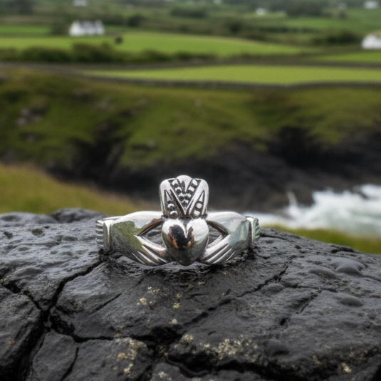 Ardmore Irish Claddagh Ring in Sterling Silver | Ring | Wiccan Center