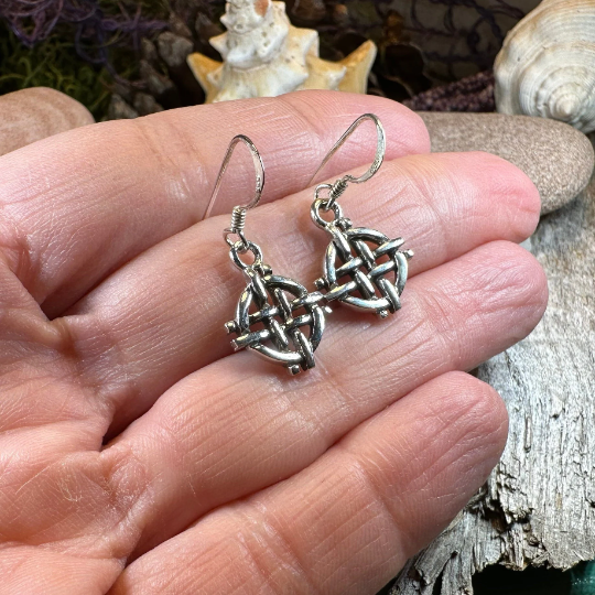 Shield Knot Earrings | Dangle Earrings | Wiccan Center
