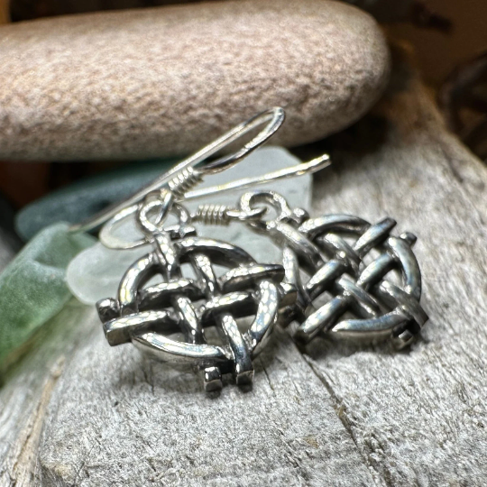 Shield Knot Earrings | Dangle Earrings | Wiccan Center