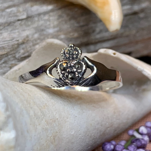 Donegal Irish Claddagh Ring with Sterling Silver | Ring | Wiccan Center