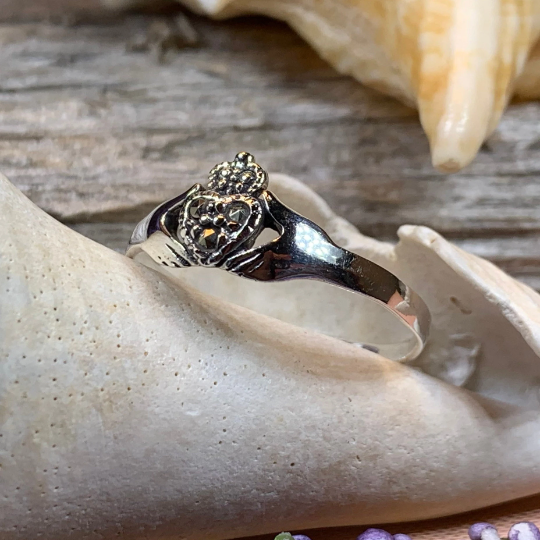 Donegal Irish Claddagh Ring with Sterling Silver | Ring | Wiccan Center