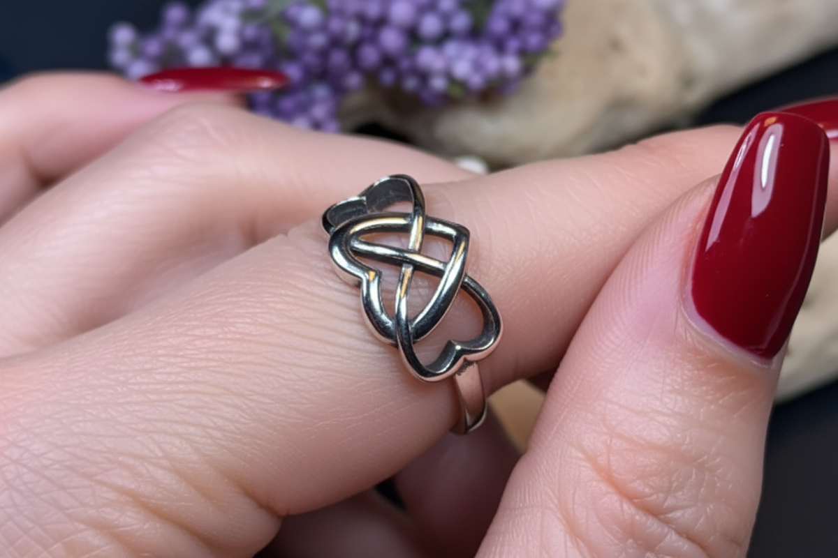 Milis Celtic Heart Ring in Sterling Silver
