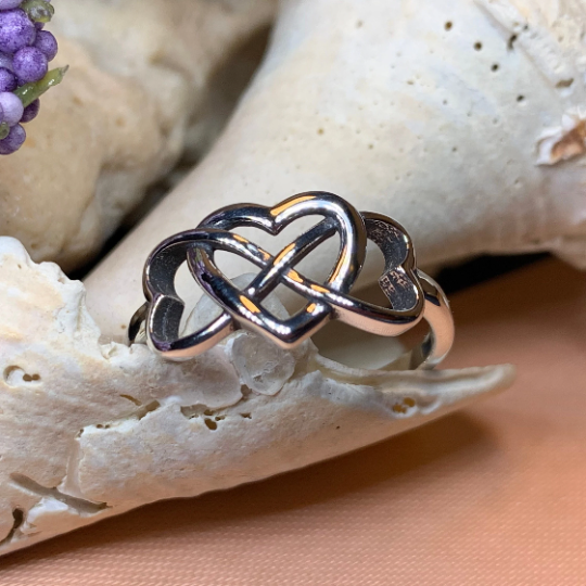 Milis Celtic Heart Ring in Sterling Silver