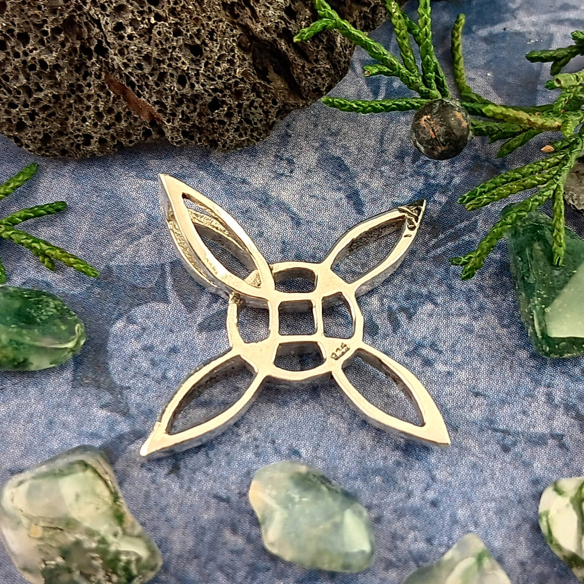 Sculptural Witch's Knot Pendant, Handmade | Handmade > Silver | Wiccan Center