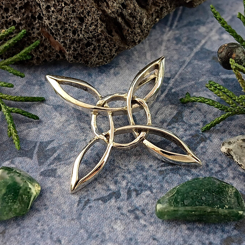 Sculptural Witch's Knot Pendant, Handmade | Handmade > Silver | Wiccan Center
