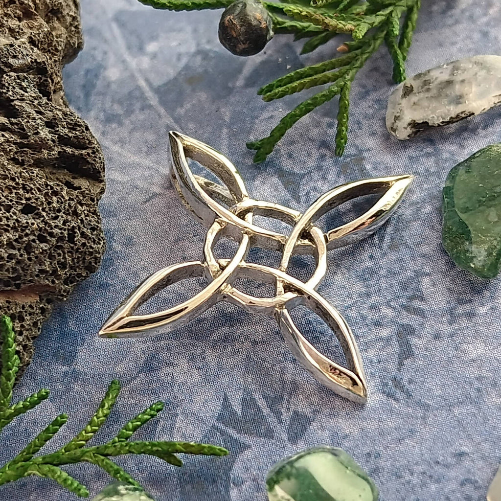 Sculptural Witch's Knot Pendant, Handmade | Handmade > Silver | Wiccan Center