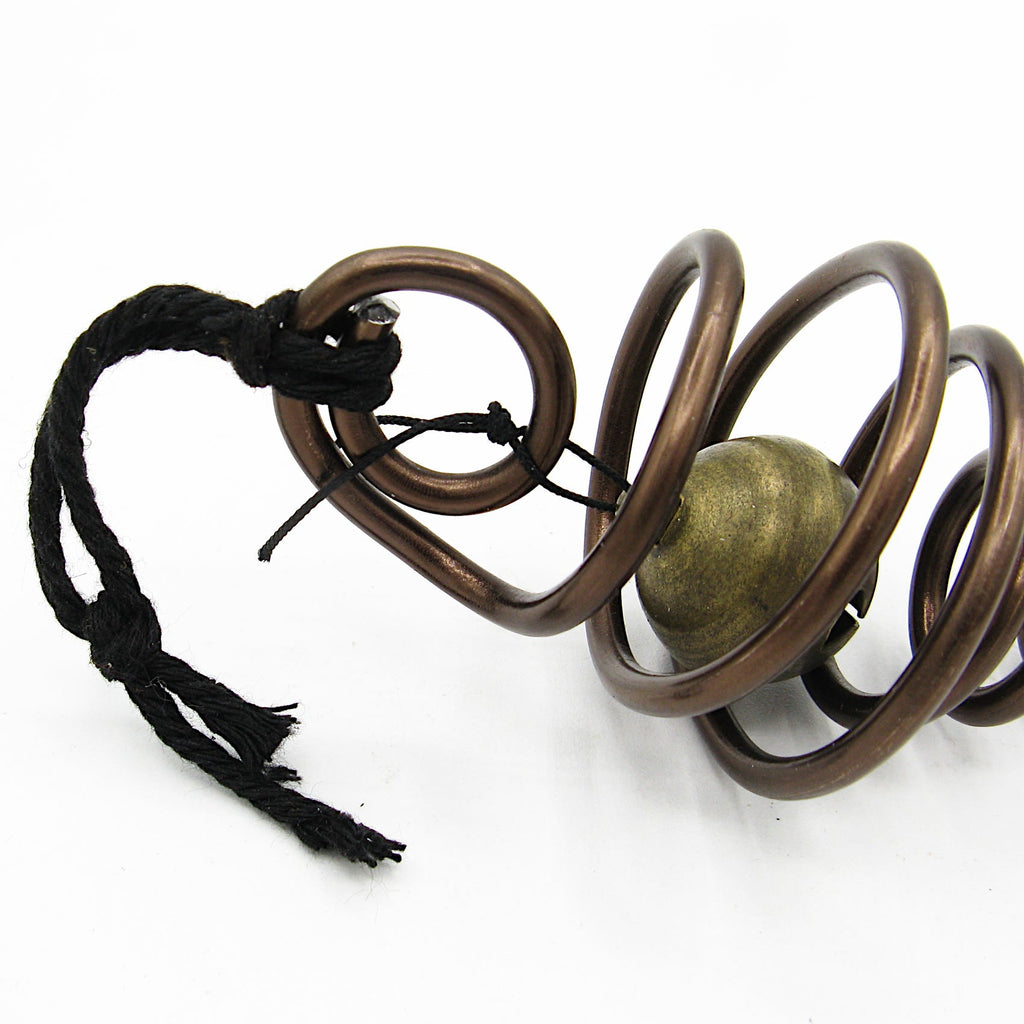 Witch's Bell: Spirals and Raw Quartz - Handcrafted | Decorative Bells | Wiccan Center