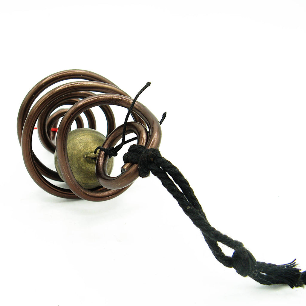 Witch's Bell: Spirals and Raw Quartz - Handcrafted | Decorative Bells | Wiccan Center