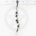 Witch's Bell w/ Upcycled Multi-color Telephone Wire & Evil Eye Beads - Handcrafted | Decorative Bells | Wiccan Center