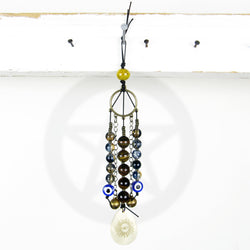 Evil Eye Talisman With Tiger Eye Beads & Shell - Handcrafted | Wall Hangings | Wiccan Center