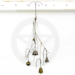 Witch's Bell with Willowy Branch and 5 Different Bells - Handcrafted | Decorative Bells | Wiccan Center