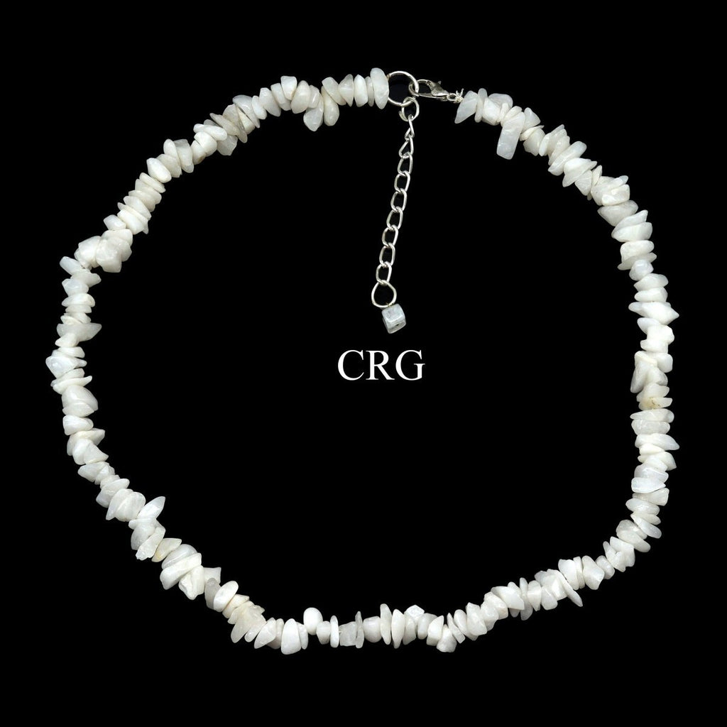 White Quartz Strand Chip Choker Necklace (16 Inches) (4 Pieces)