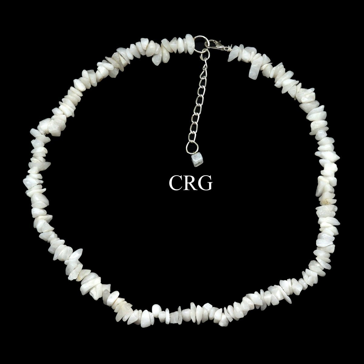 White Quartz Strand Chip Choker Necklace (16 Inches) (4 Pieces)