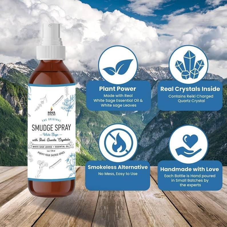 White Sage & Rose Smudge Spray