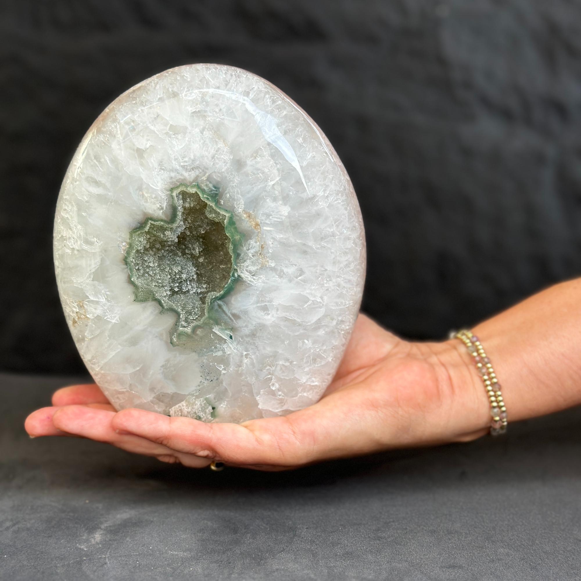 Stunning White Quartz Crystal Egg, High Quality Crystal Egg shaped for Home Decor | | Wiccan Center