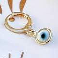 Glass Evil Eye Huggie Earrings