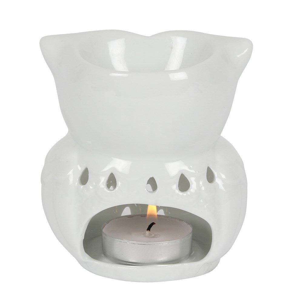 White Owl Oil Burner and Wax Warmer | Wax Melt Warmer | Wiccan Center