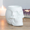 White Skull Oil Burner and Wax Warmer | Wax Melt Warmer | Wiccan Center