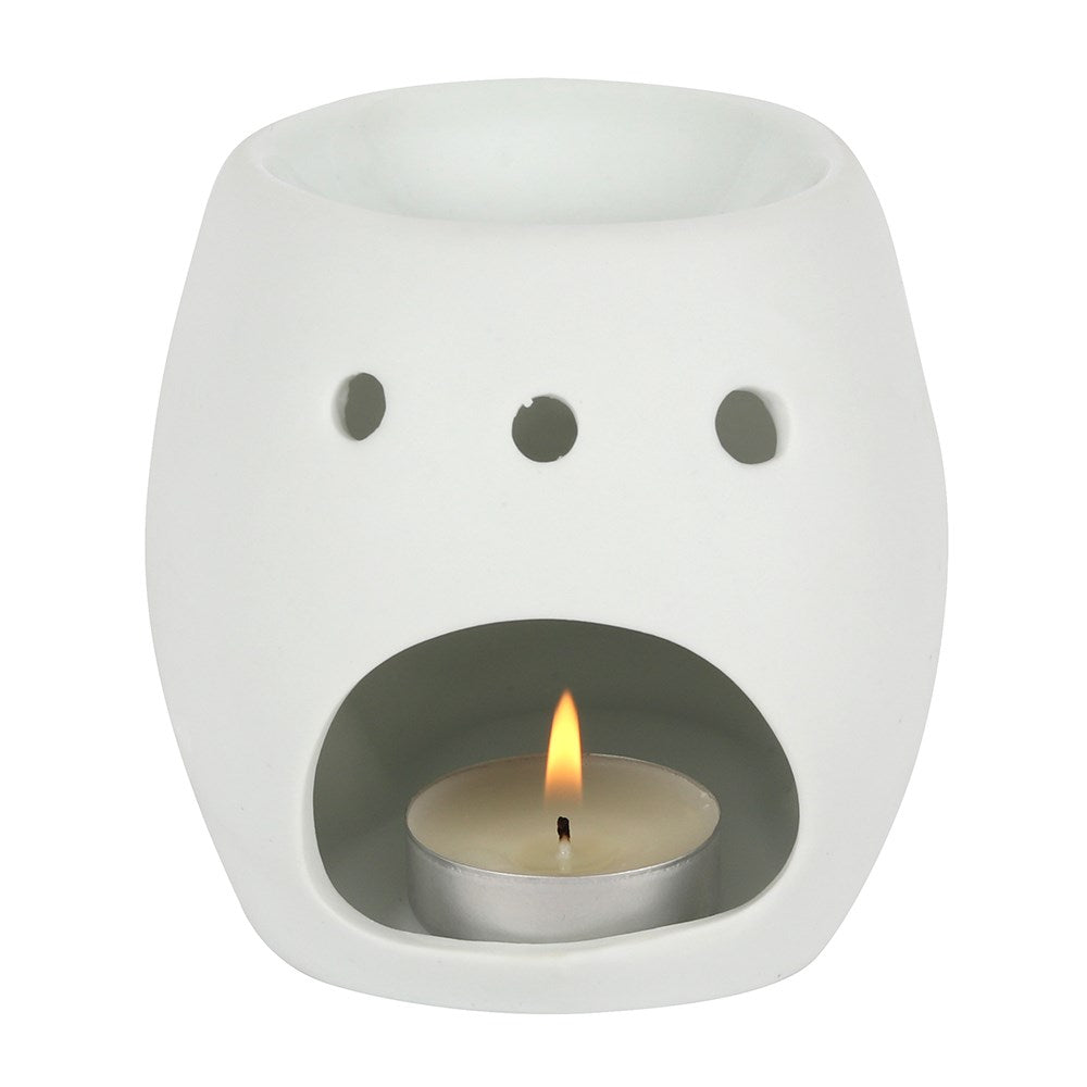 White Skull Oil Burner and Wax Warmer | Wax Melt Warmer | Wiccan Center