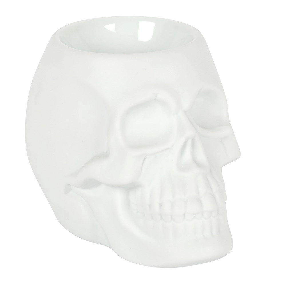 White Skull Oil Burner and Wax Warmer | Wax Melt Warmer | Wiccan Center