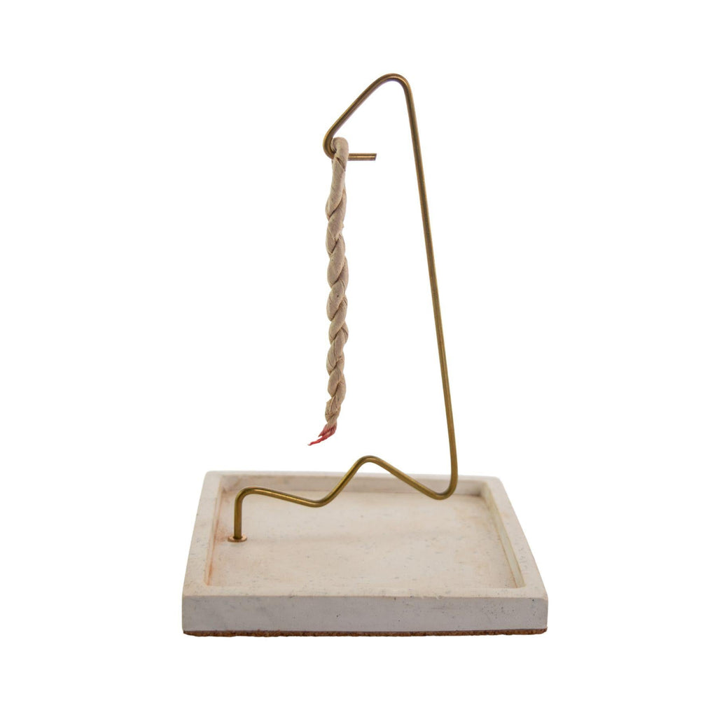 White Square Rope Incense Burner | | Wiccan Center