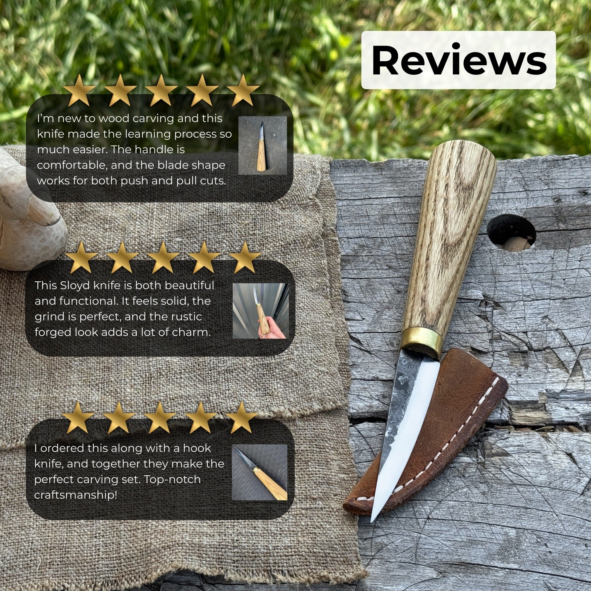 Whittling Sloyd Knife, 7.5 cm (2.95 inches) | Sloyd Knife | Wiccan Center