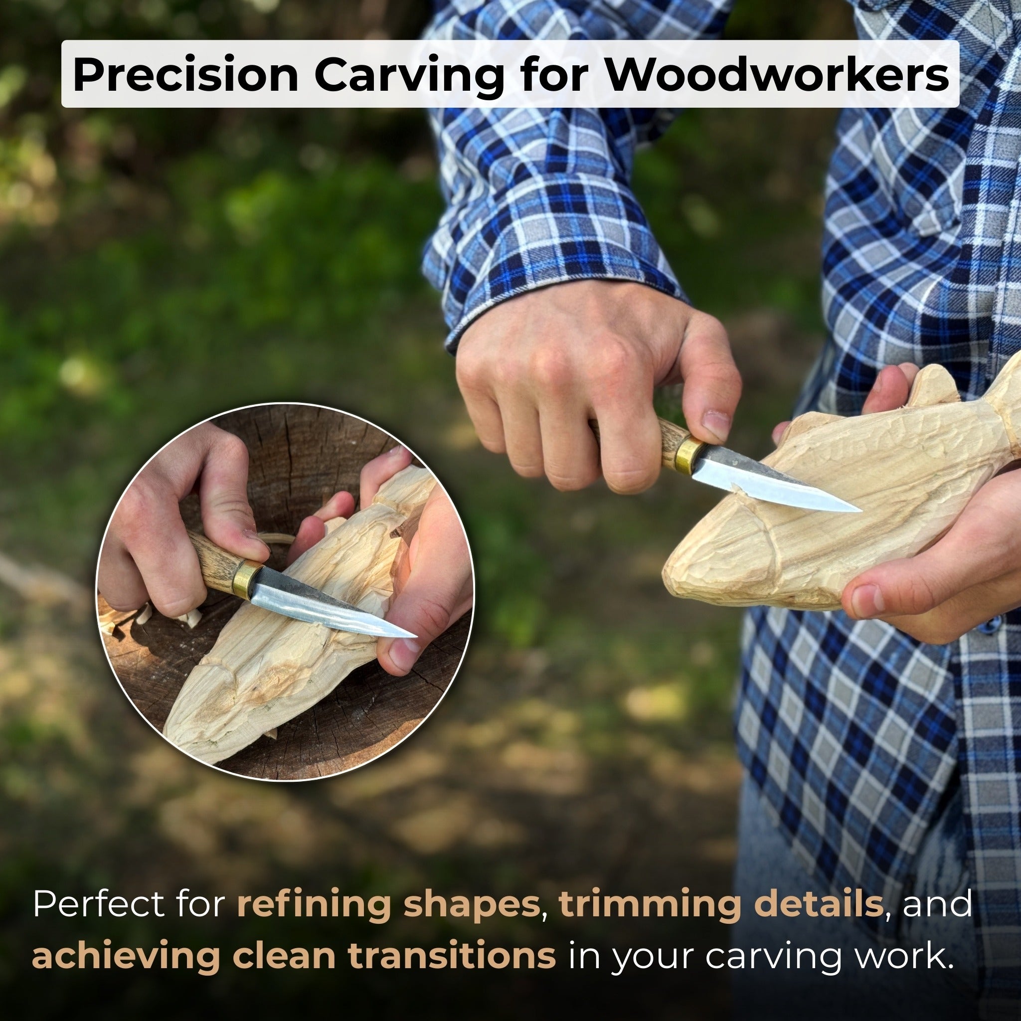 Whittling Sloyd Knife, 7.5 cm (2.95 inches) | Sloyd Knife | Wiccan Center