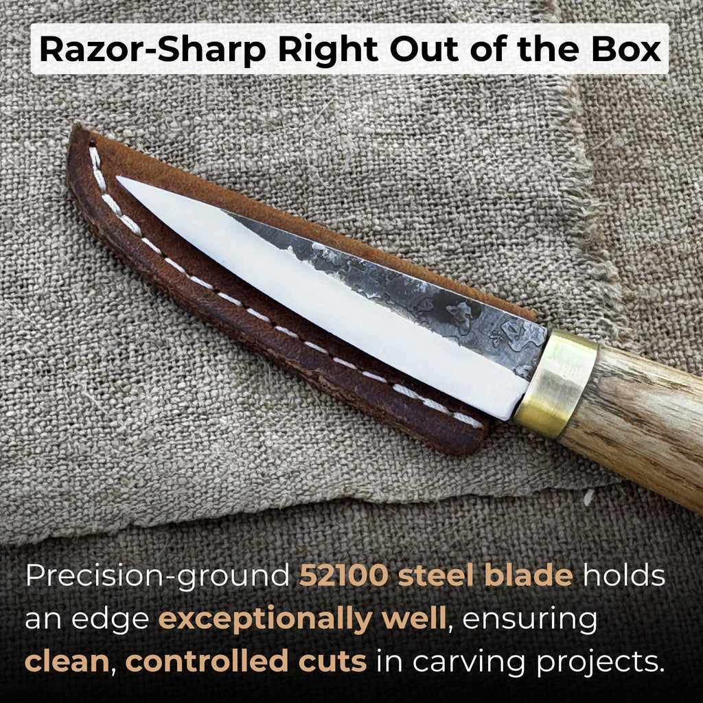 Whittling Sloyd Knife, 7.5 cm (2.95 inches) | Sloyd Knife | Wiccan Center