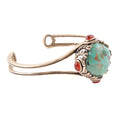 Wilder Turquoise Carnelian and Bronze Cuff Bracelet | Bracelets | Wiccan Center