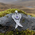 Angel Wings Love Necklace in Sterling Silver | Pendant | Wiccan Center