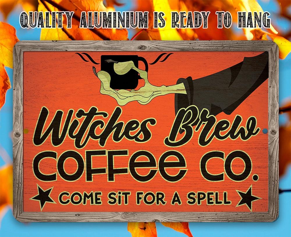 Witches Brew Coffee Co - Metal Sign | Metal Sign | Wiccan Center