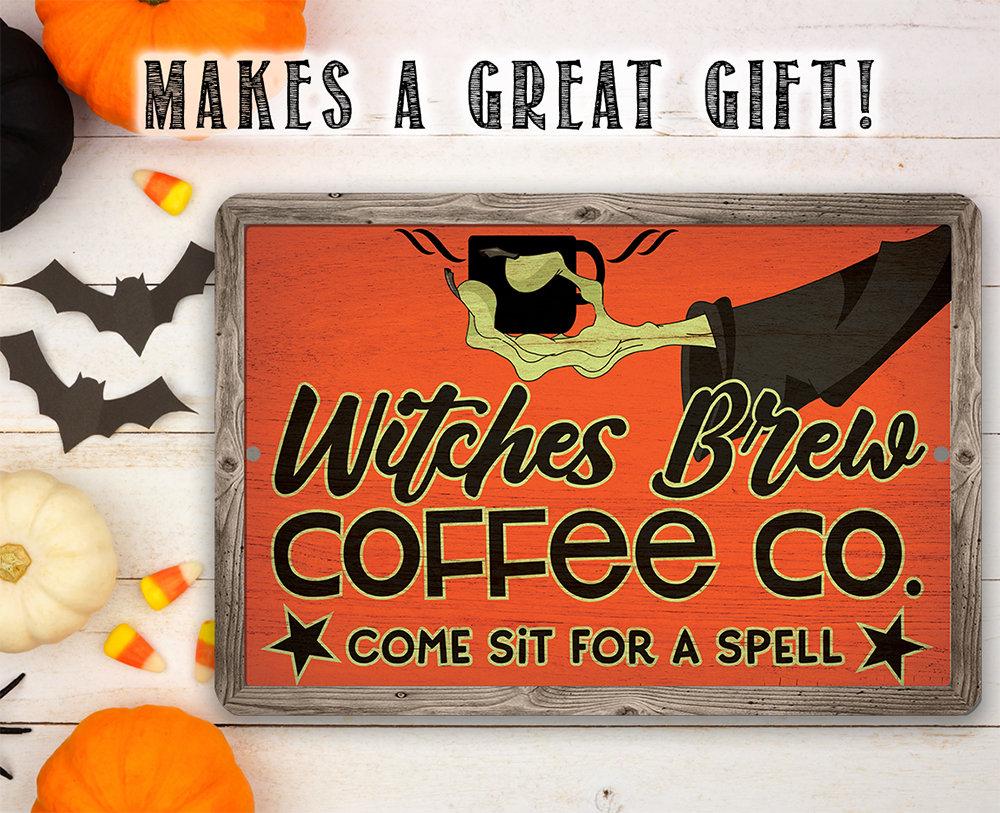 Witches Brew Coffee Co - Metal Sign | Metal Sign | Wiccan Center
