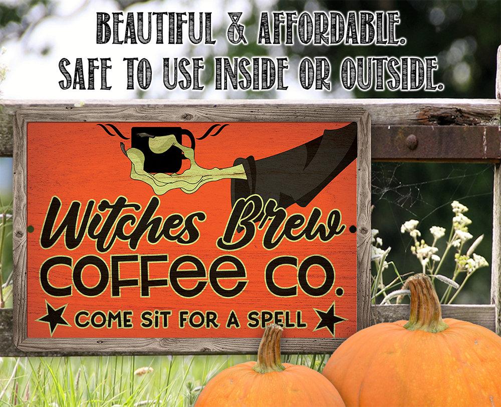 Witches Brew Coffee Co - Metal Sign | Metal Sign | Wiccan Center