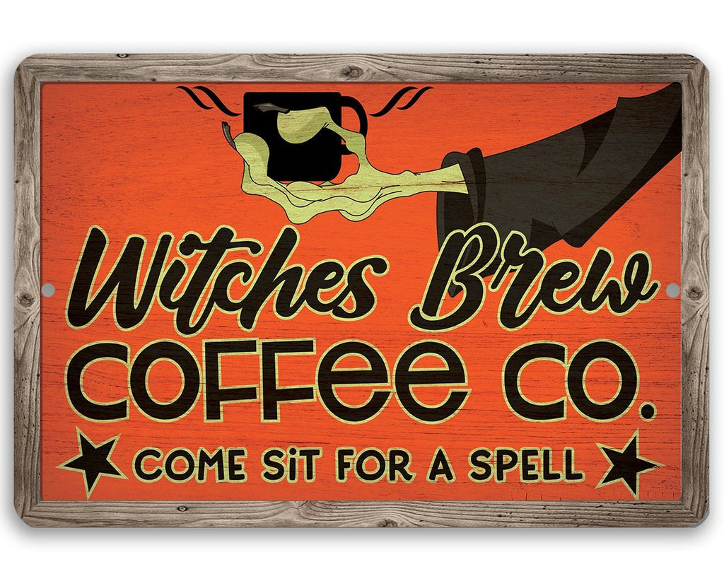 Witches Brew Coffee Co - Metal Sign | Metal Sign | Wiccan Center