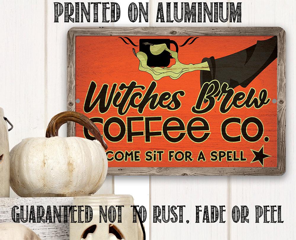 Witches Brew Coffee Co - Metal Sign | Metal Sign | Wiccan Center