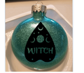 Witch Planchette Glitter Christmas Ornament Shatterproof Horror Halloween Metaphysical
