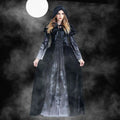 Women Medieval Gothic Witch Velvet Hooded Dress