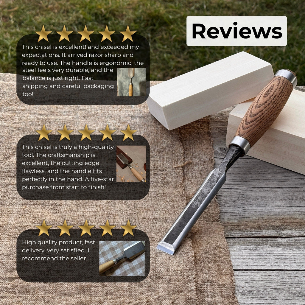 Wood Carving Chisel, 10 - 50 mm (0.39 - 1.97 inches)