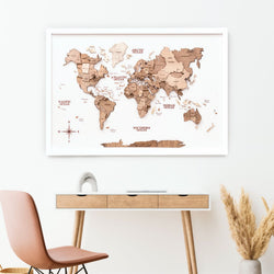 3D Wooden Panel World Map Terra | Wooden Panel World Map | Wiccan Center