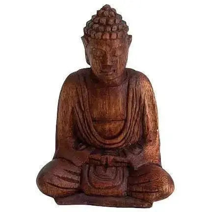 Wooden Seated Buddha | Statues and Figurines | Wiccan Center