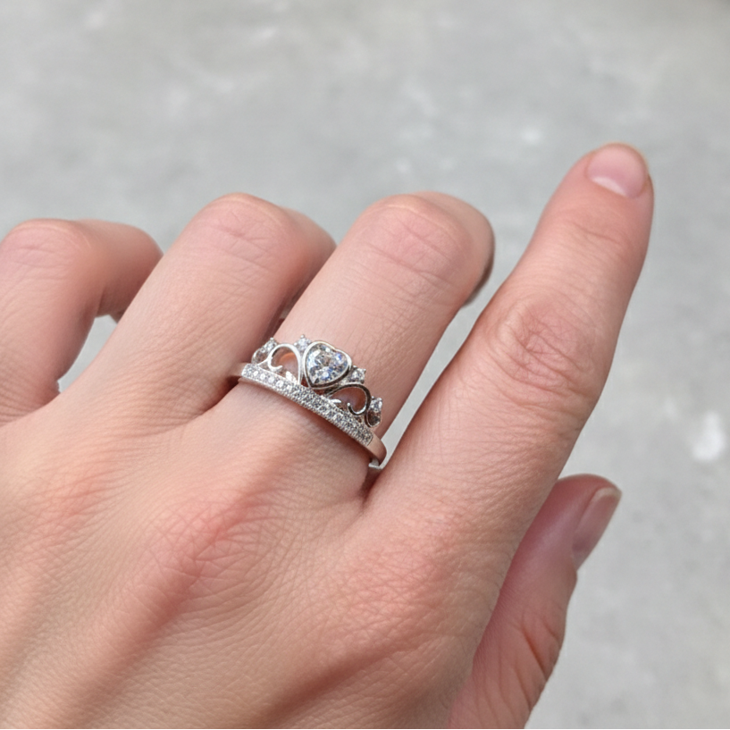 Anastasia Crown Ring in Sterling Silver